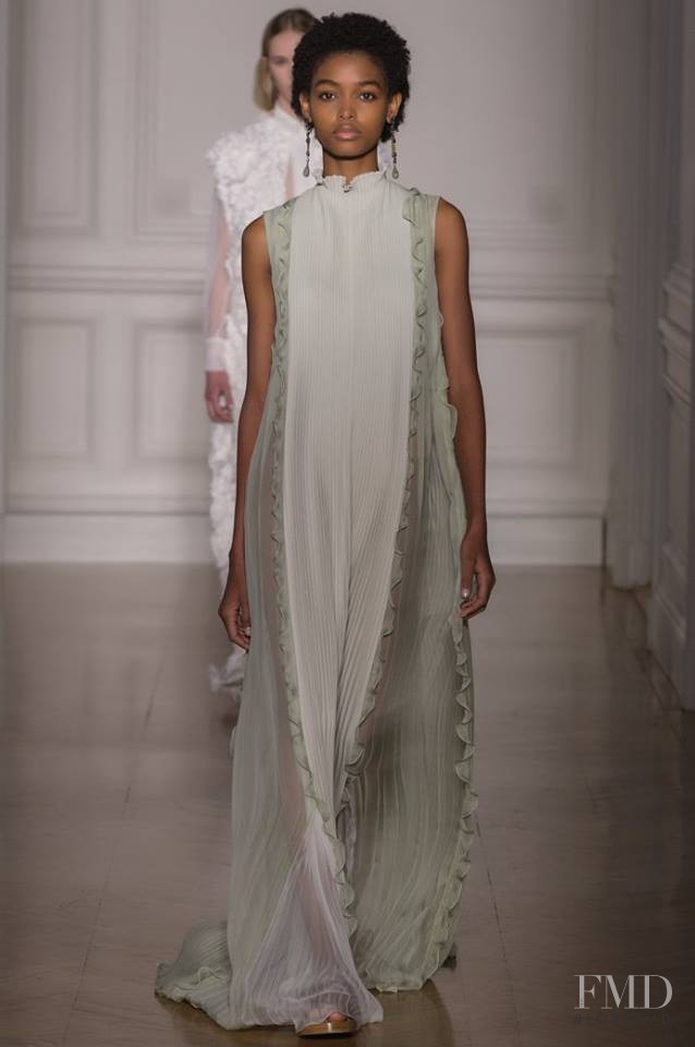 Blesnya Minher featured in  the Valentino Couture fashion show for Spring/Summer 2017