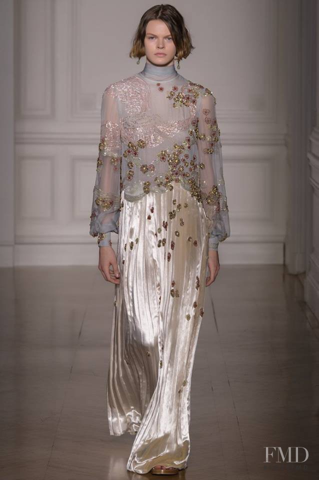 Cara Taylor featured in  the Valentino Couture fashion show for Spring/Summer 2017