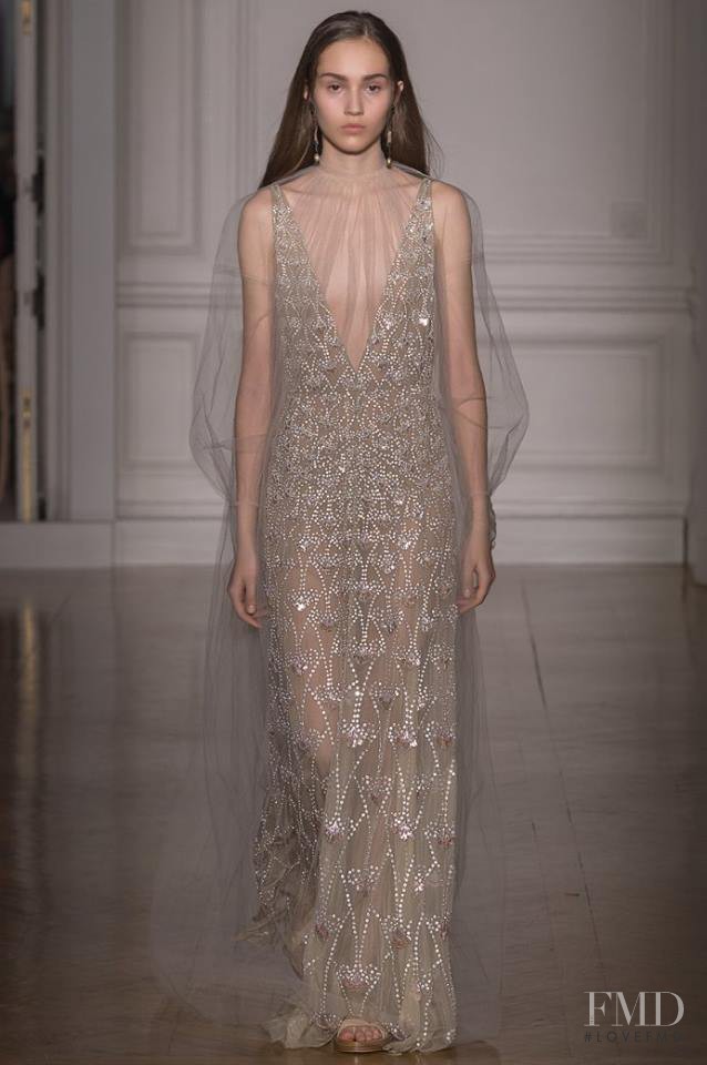 Michelle Gutknecht featured in  the Valentino Couture fashion show for Spring/Summer 2017