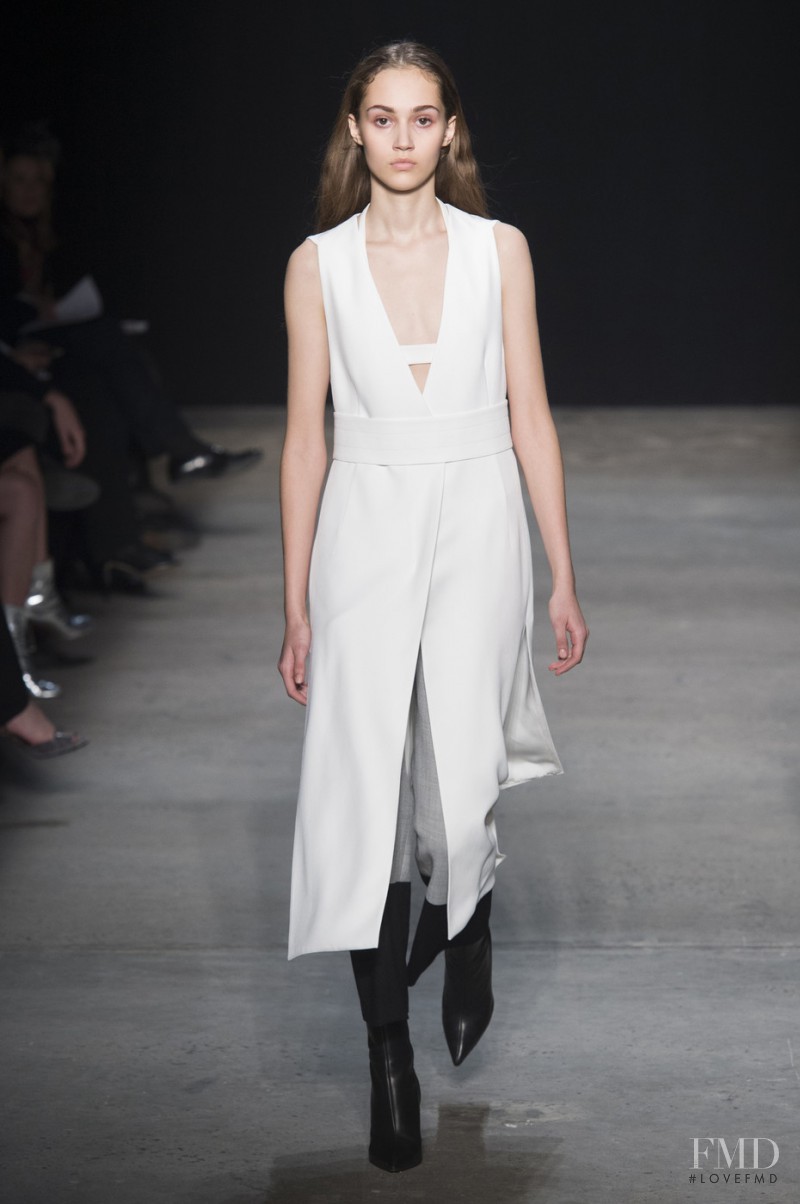 Michelle Gutknecht featured in  the Narciso Rodriguez fashion show for Autumn/Winter 2017