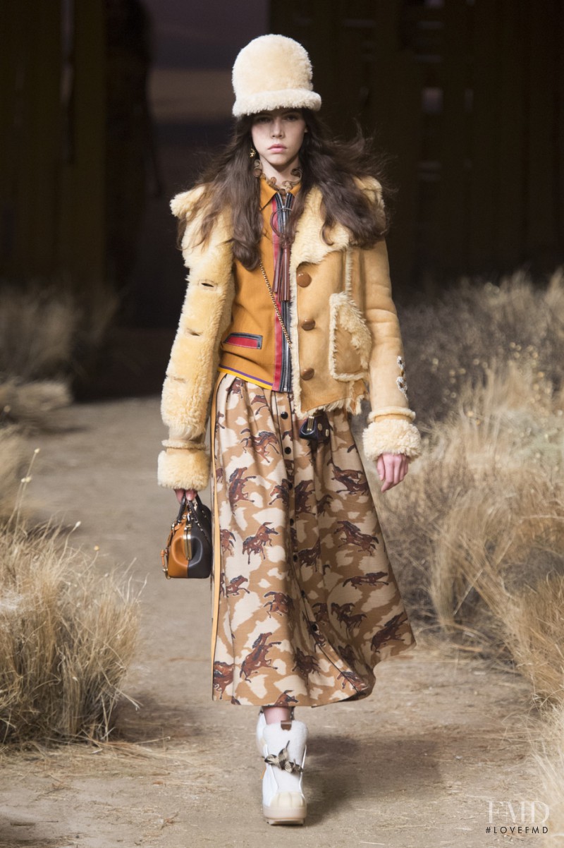 Lea Julian featured in  the Coach 1941 fashion show for Autumn/Winter 2017