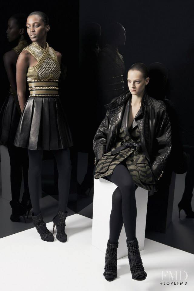 Ine Neefs featured in  the Balmain fashion show for Pre-Fall 2014