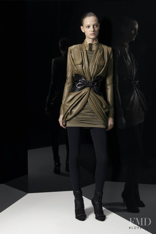 Ine Neefs featured in  the Balmain fashion show for Pre-Fall 2014