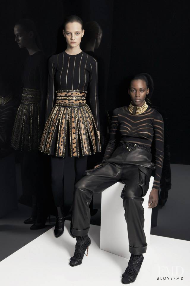 Ine Neefs featured in  the Balmain fashion show for Pre-Fall 2014