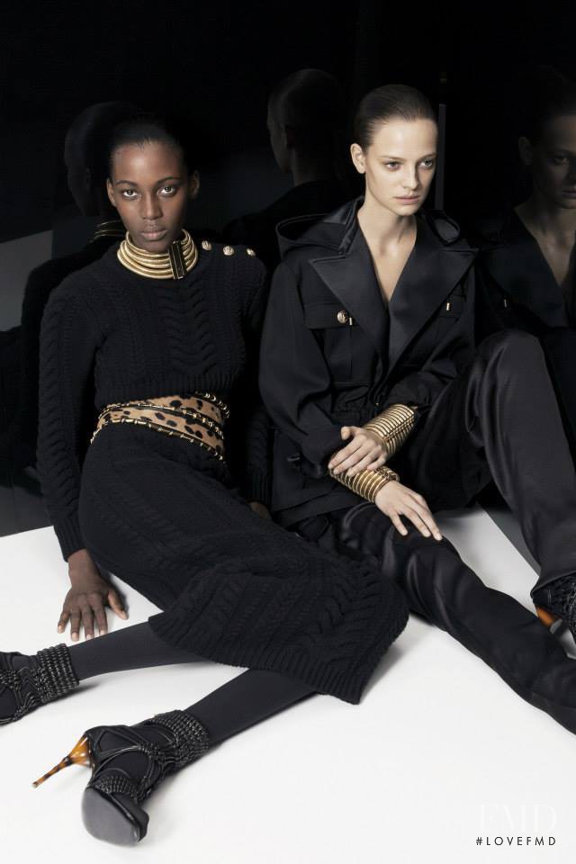 Ine Neefs featured in  the Balmain fashion show for Pre-Fall 2014