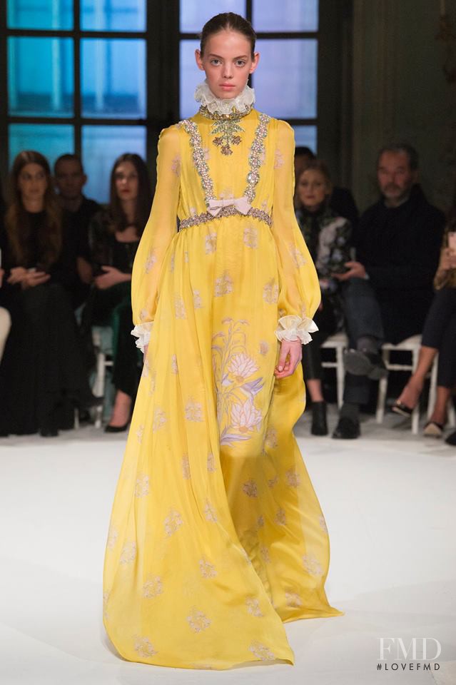 Mariana Zaragoza featured in  the Giambattista Valli Haute Couture fashion show for Spring/Summer 2017