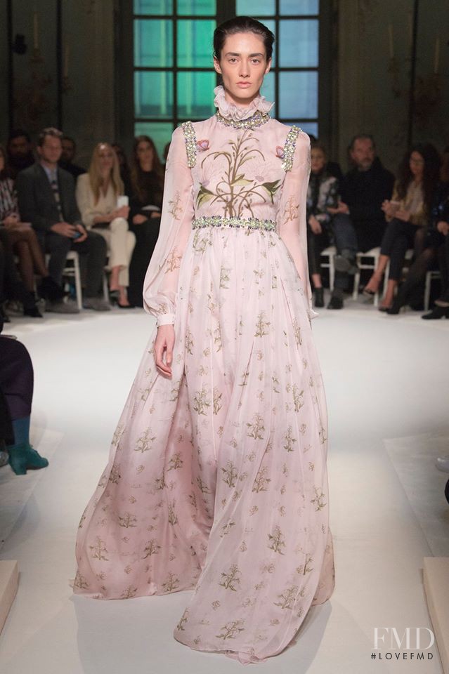 Amanda Googe featured in  the Giambattista Valli Haute Couture fashion show for Spring/Summer 2017