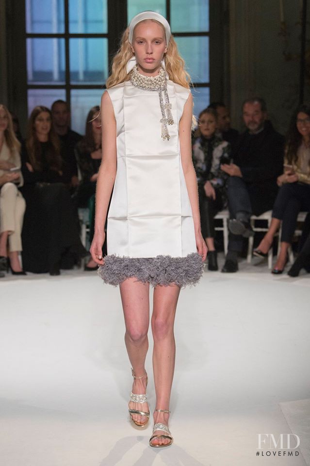 Jessie Bloemendaal featured in  the Giambattista Valli Haute Couture fashion show for Spring/Summer 2017