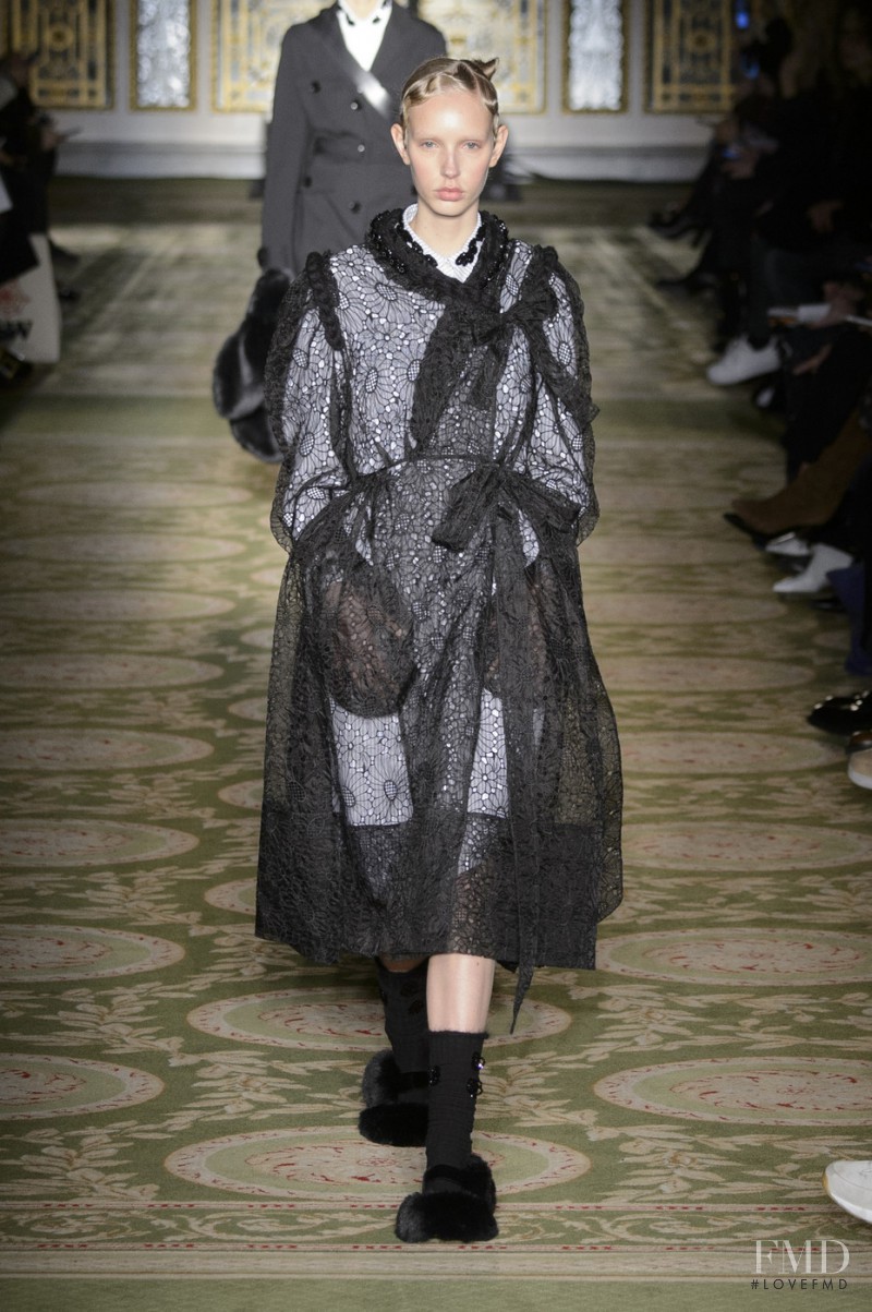 Jessie Bloemendaal featured in  the Simone Rocha fashion show for Autumn/Winter 2017