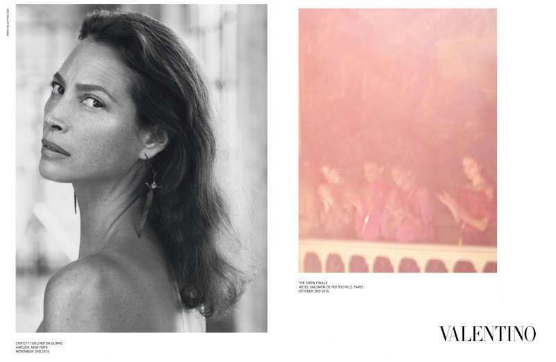 Christy Turlington featured in  the Valentino advertisement for Spring/Summer 2017
