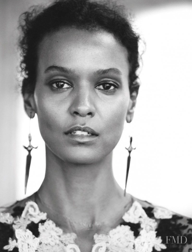 Liya Kebede featured in  the Valentino advertisement for Spring/Summer 2017