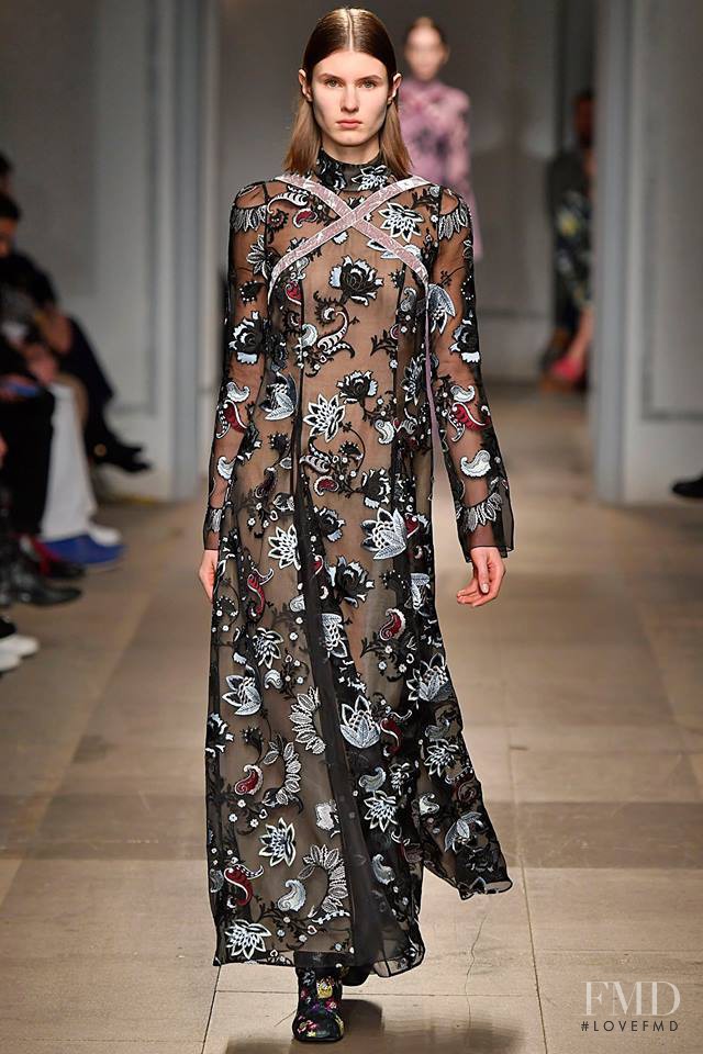 Alicia Holtz featured in  the Erdem fashion show for Autumn/Winter 2017