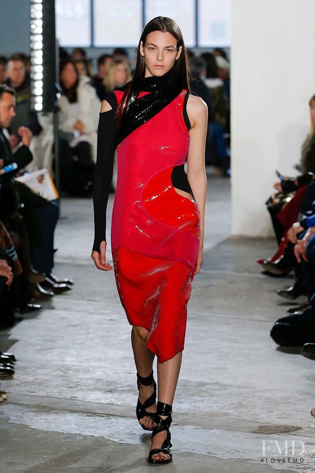 Vittoria Ceretti featured in  the Proenza Schouler fashion show for Autumn/Winter 2017