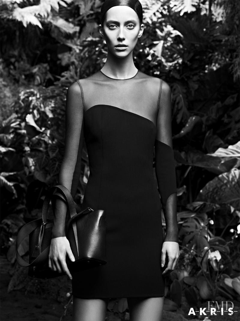 Alana Zimmer featured in  the Akris advertisement for Spring/Summer 2013