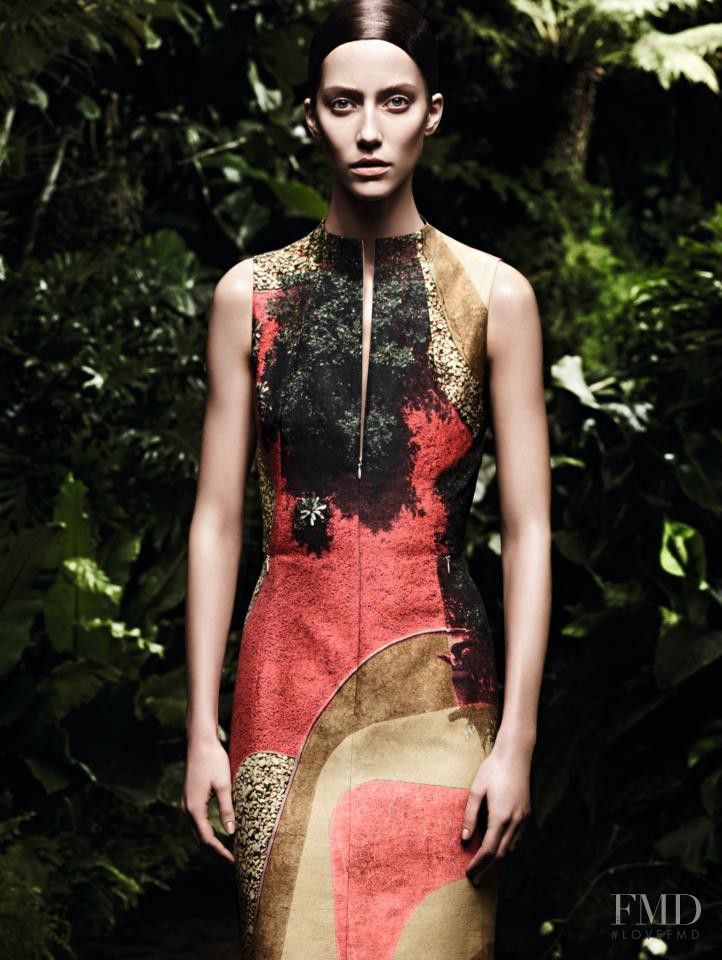 Alana Zimmer featured in  the Akris advertisement for Spring/Summer 2013