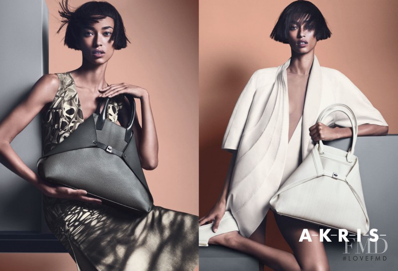 Anais Mali featured in  the Akris advertisement for Spring/Summer 2014