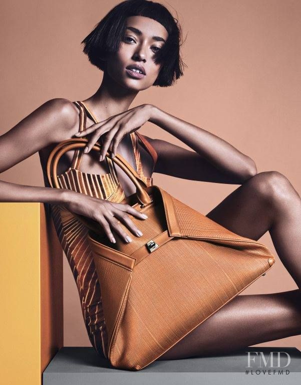 Anais Mali featured in  the Akris advertisement for Spring/Summer 2014