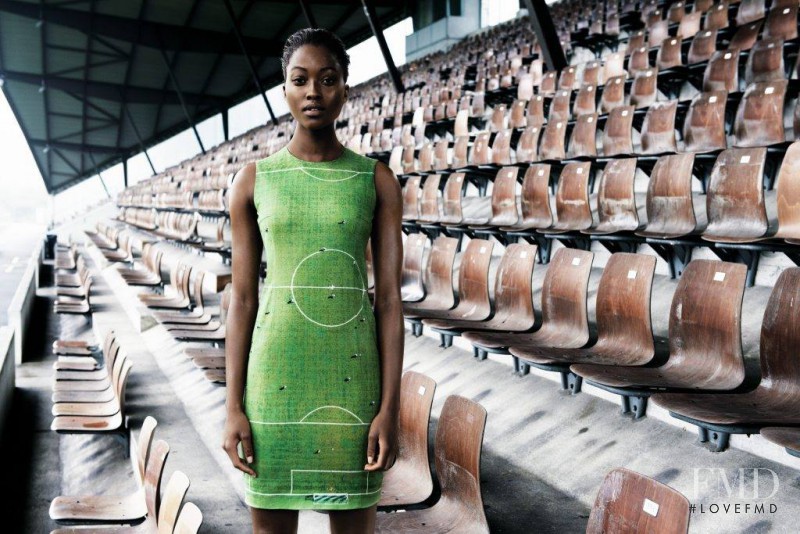 Nyasha Matonhodze featured in  the Akris Punto advertisement for Spring/Summer 2014