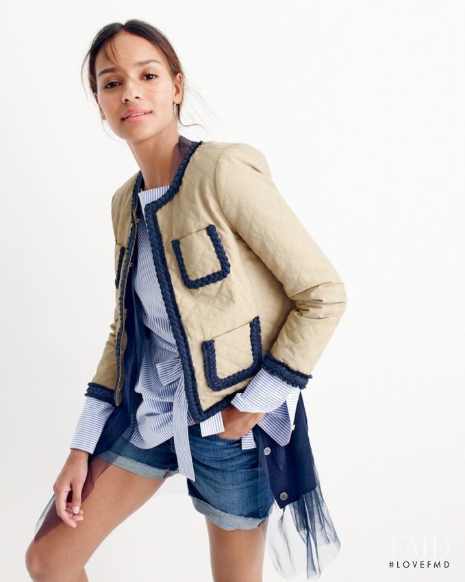 Gracie Carvalho featured in  the J.Crew Style Guide lookbook for Pre-Spring 2017