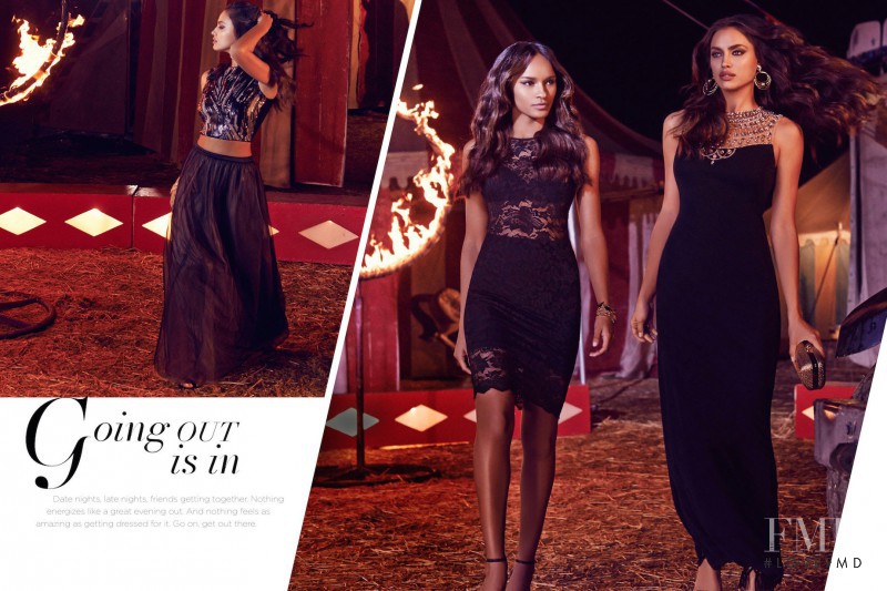 Gracie Carvalho featured in  the bebe Cirque du Chic lookbook for Summer 2015
