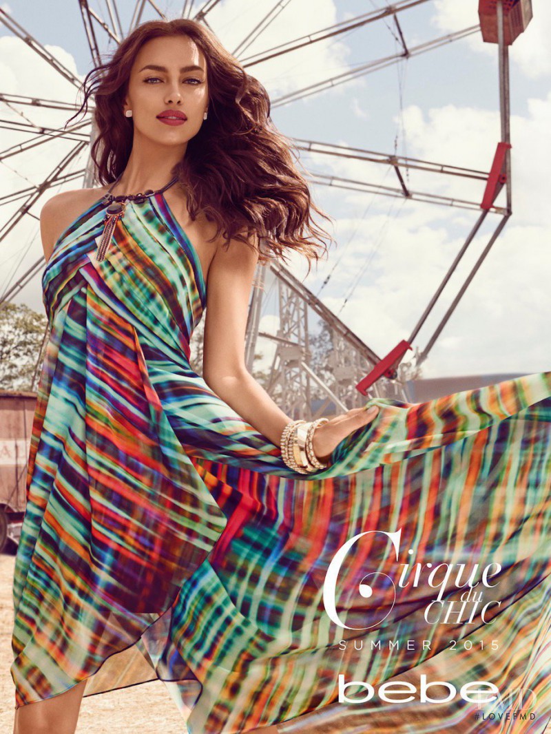 Irina Shayk featured in  the bebe Cirque du Chic lookbook for Summer 2015