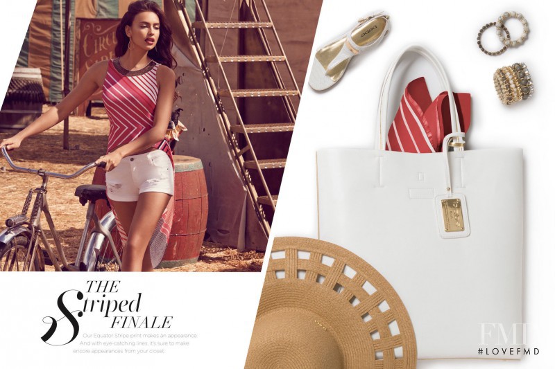 Irina Shayk featured in  the bebe Cirque du Chic lookbook for Summer 2015