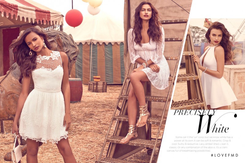 Gracie Carvalho featured in  the bebe Cirque du Chic lookbook for Summer 2015
