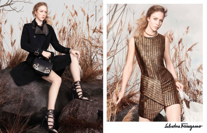 Raquel Zimmermann featured in  the Salvatore Ferragamo advertisement for Spring/Summer 2013