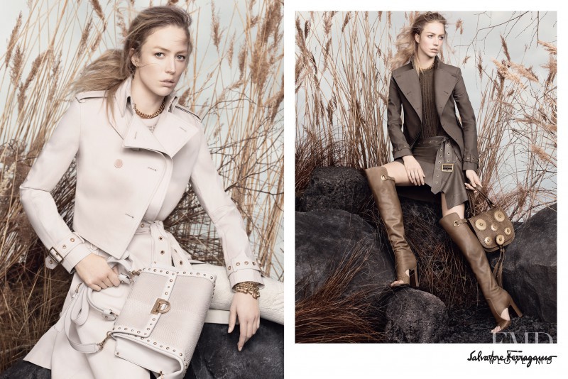 Raquel Zimmermann featured in  the Salvatore Ferragamo advertisement for Spring/Summer 2013