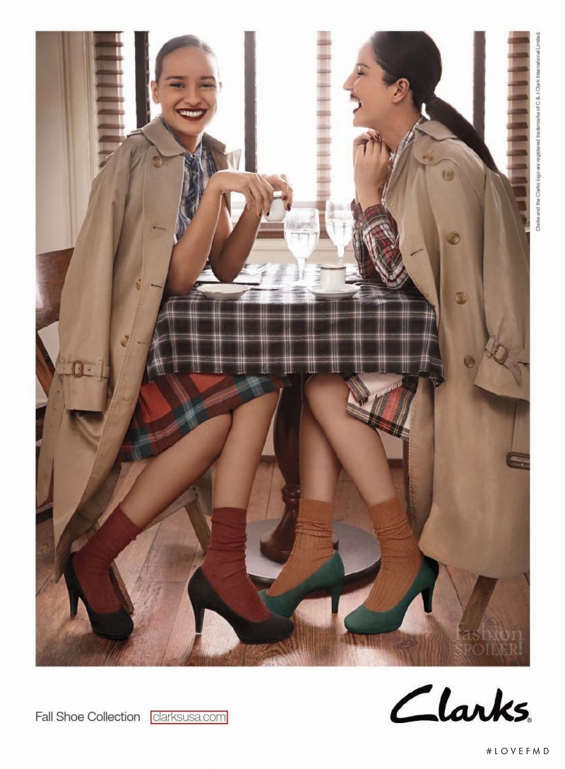 Gracie Carvalho featured in  the Clarks advertisement for Autumn/Winter 2013