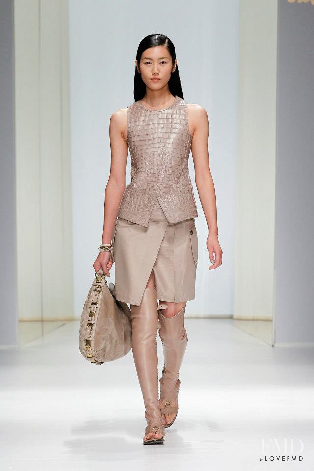 Liu Wen featured in  the Salvatore Ferragamo fashion show for Spring/Summer 2013