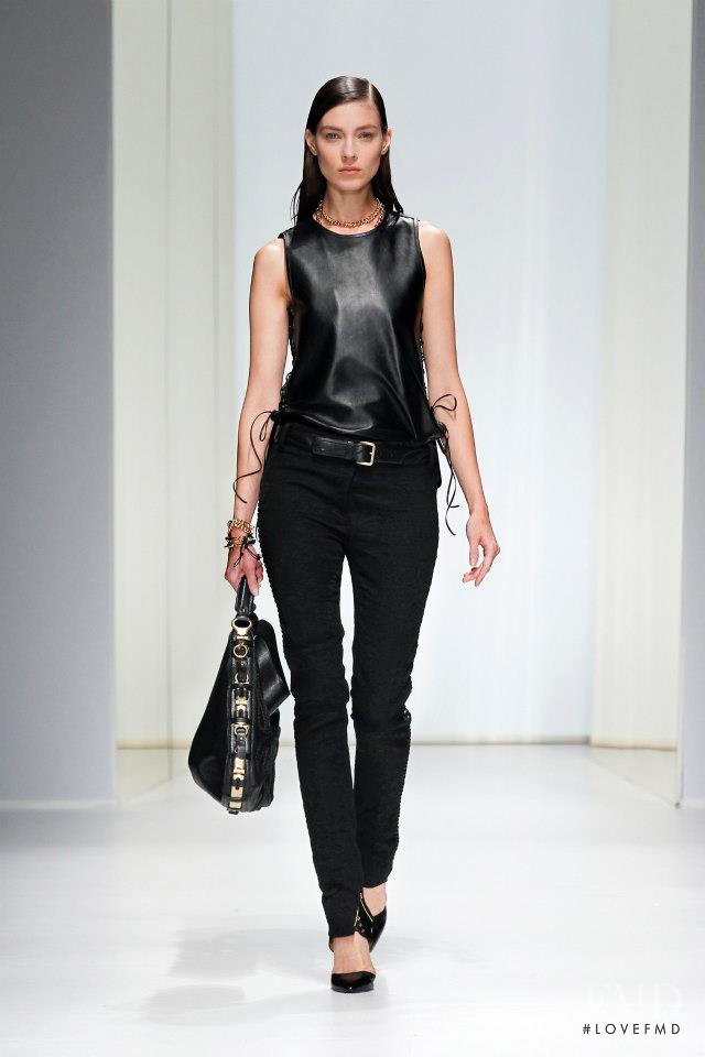 Kati Nescher featured in  the Salvatore Ferragamo fashion show for Spring/Summer 2013