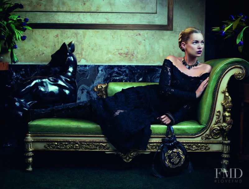 Kate Moss featured in  the Salvatore Ferragamo advertisement for Autumn/Winter 2012