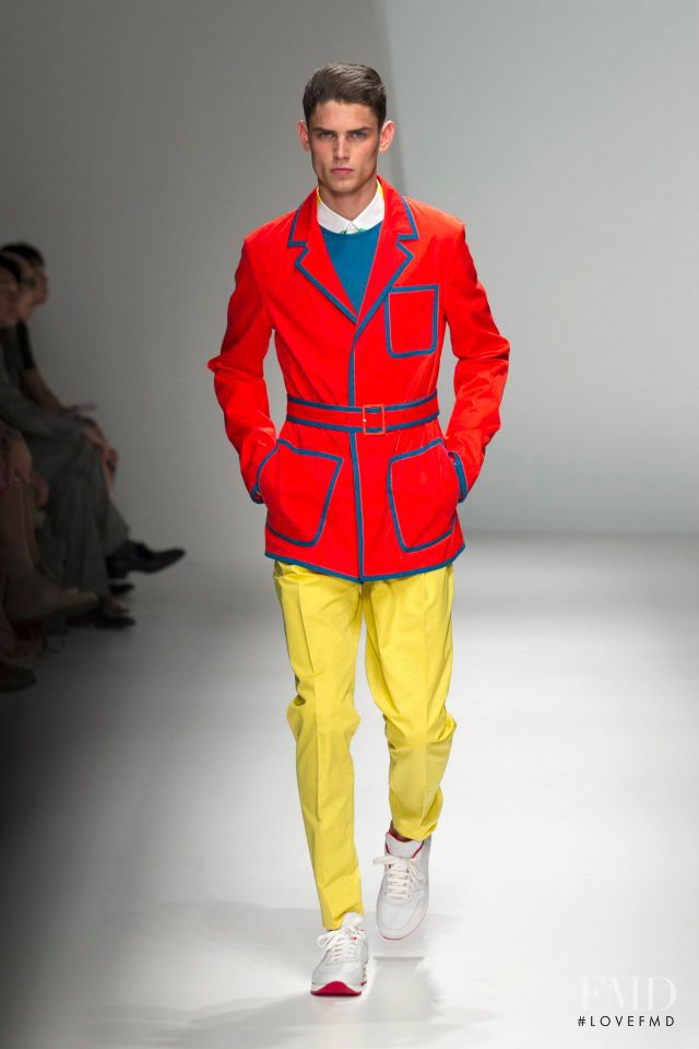 Arthur Gosse featured in  the Salvatore Ferragamo fashion show for Spring/Summer 2013