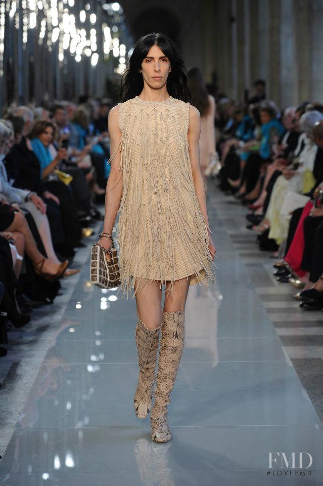 Jamie Bochert featured in  the Salvatore Ferragamo fashion show for Resort 2013