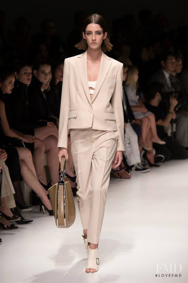 Cristina Herrmann featured in  the Salvatore Ferragamo fashion show for Spring/Summer 2014