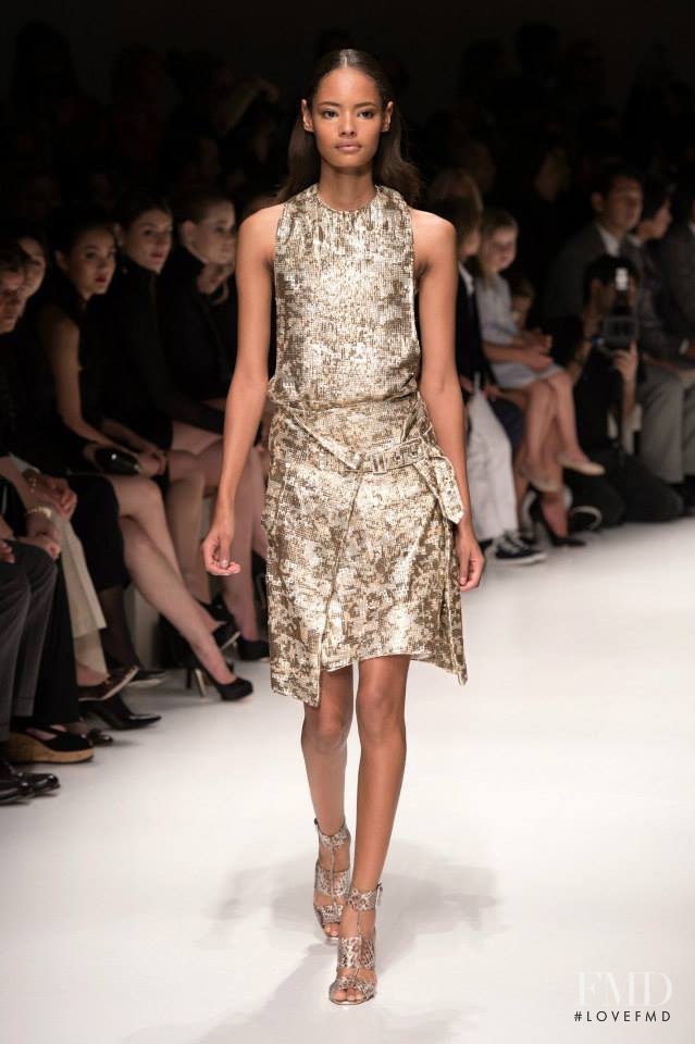 Malaika Firth featured in  the Salvatore Ferragamo fashion show for Spring/Summer 2014