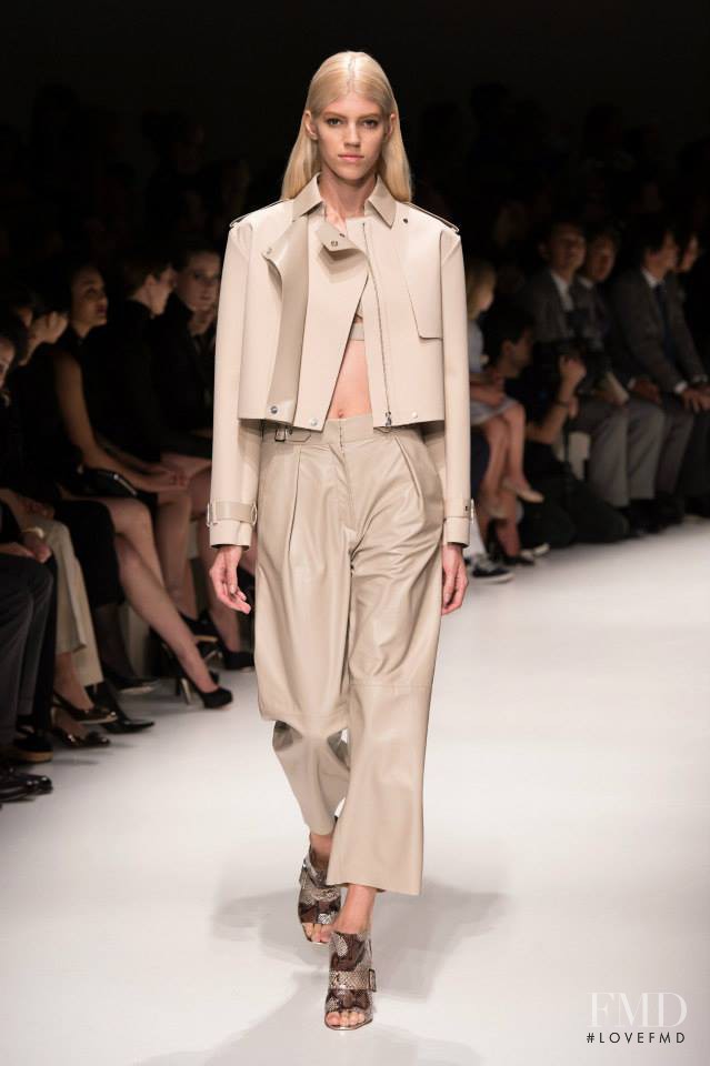 Devon Windsor featured in  the Salvatore Ferragamo fashion show for Spring/Summer 2014