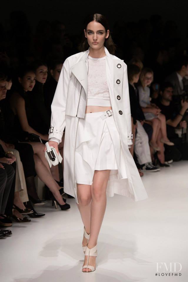 Zuzanna Bijoch featured in  the Salvatore Ferragamo fashion show for Spring/Summer 2014