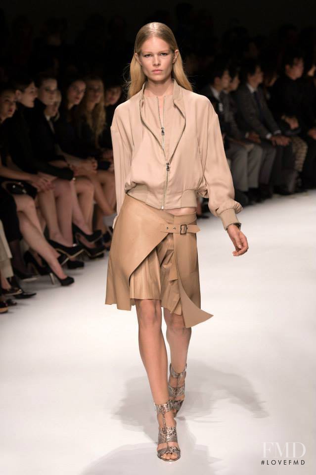 Anna Ewers featured in  the Salvatore Ferragamo fashion show for Spring/Summer 2014