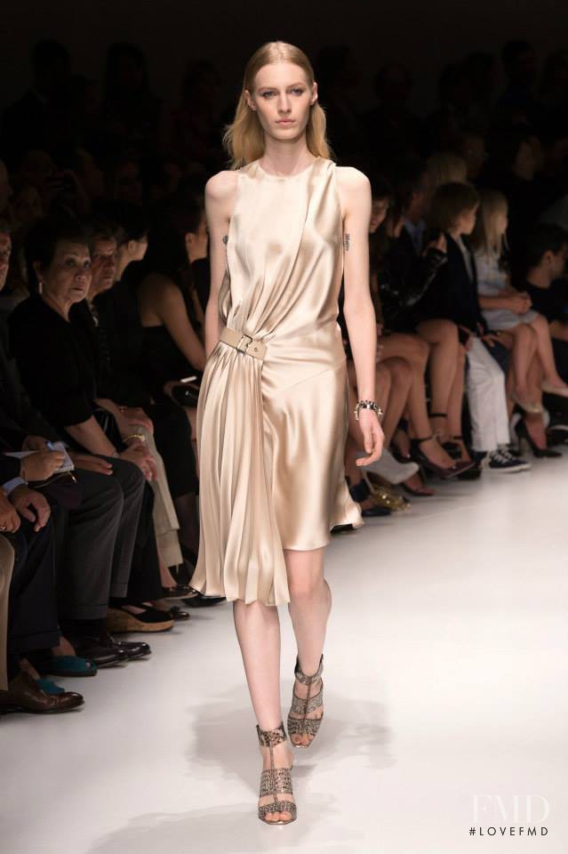 Julia Nobis featured in  the Salvatore Ferragamo fashion show for Spring/Summer 2014