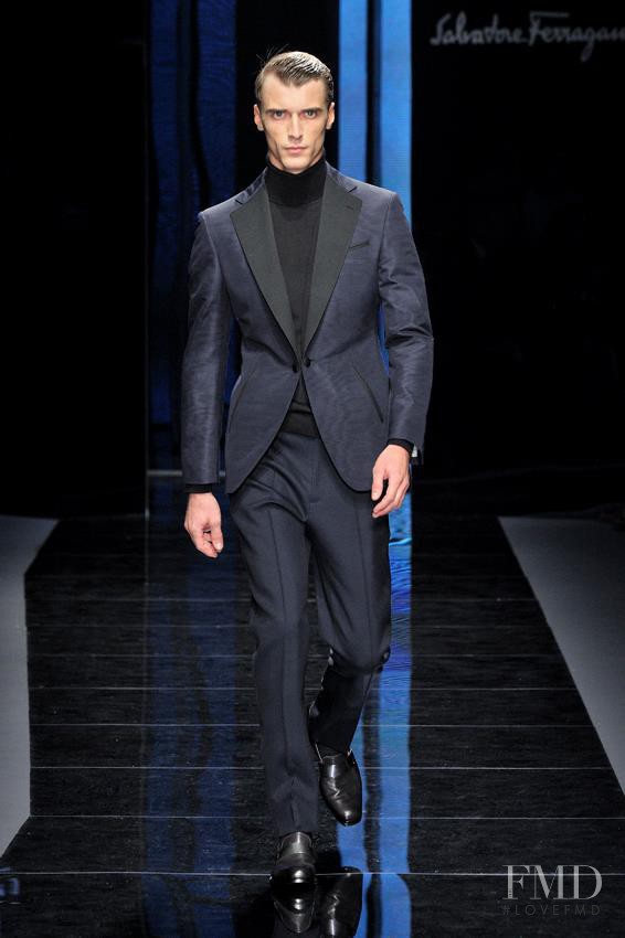 Clement Chabernaud featured in  the Salvatore Ferragamo fashion show for Autumn/Winter 2012