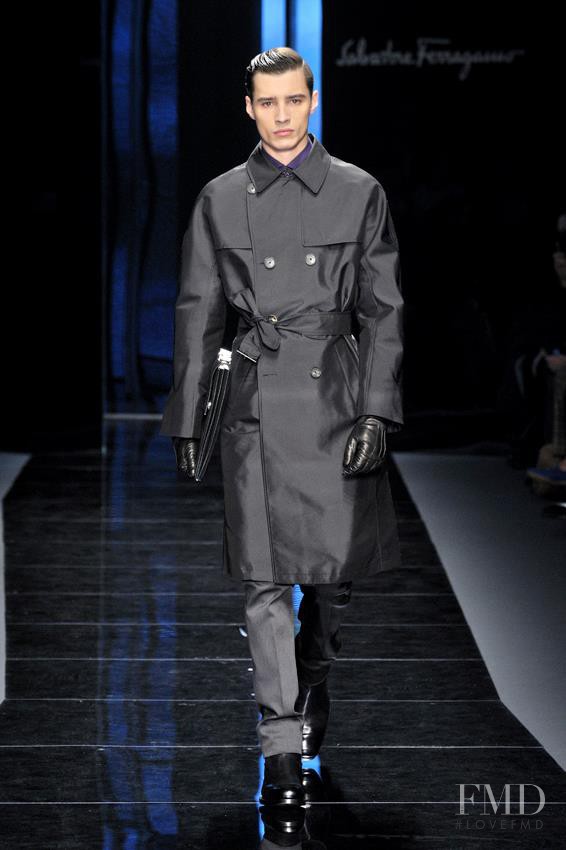 Adrien Sahores featured in  the Salvatore Ferragamo fashion show for Autumn/Winter 2012