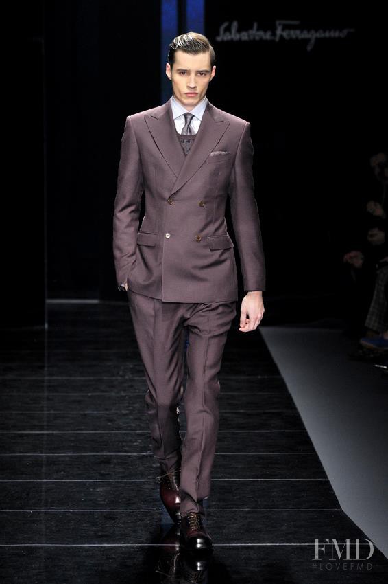 Adrien Sahores featured in  the Salvatore Ferragamo fashion show for Autumn/Winter 2012