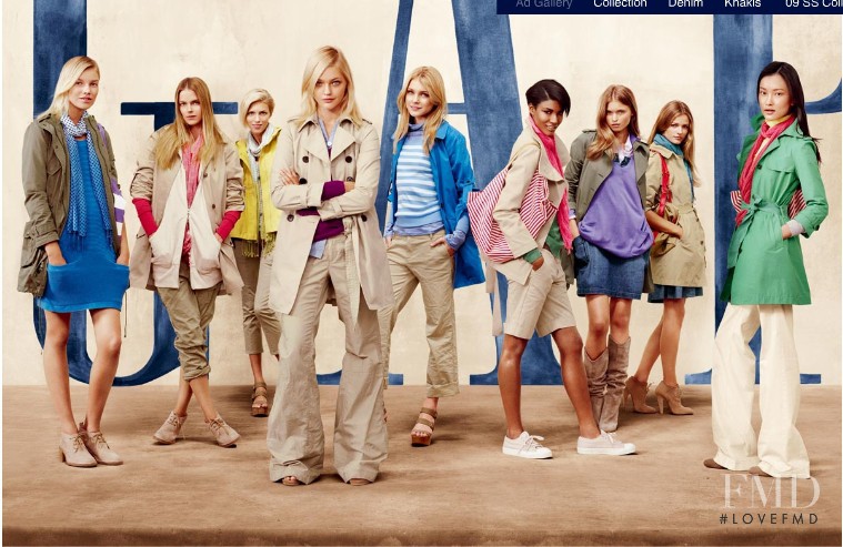 Jessica Stam featured in  the Gap advertisement for Spring/Summer 2009