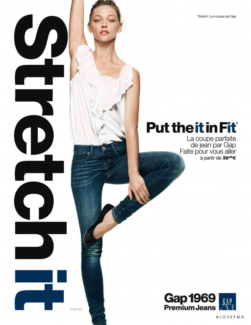 Sasha Pivovarova featured in  the Gap 1969 Premium Jeans advertisement for Spring/Summer 2010