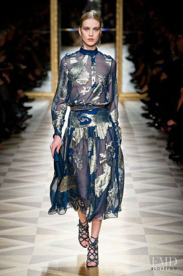 Julia Frauche featured in  the Salvatore Ferragamo fashion show for Autumn/Winter 2012