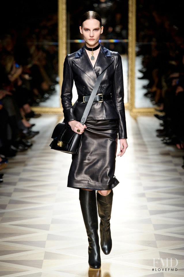 Sara Blomqvist featured in  the Salvatore Ferragamo fashion show for Autumn/Winter 2012