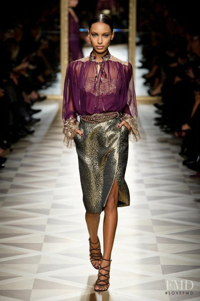 Jasmine Tookes featured in  the Salvatore Ferragamo fashion show for Autumn/Winter 2012