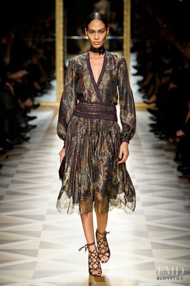 Joan Smalls featured in  the Salvatore Ferragamo fashion show for Autumn/Winter 2012